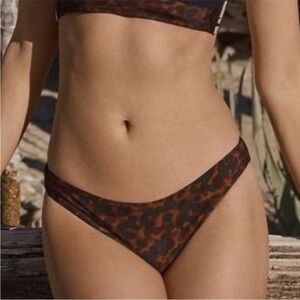 NWT‎ Pilyq Wild Heart Animal Reversible Bikini Bottoms Teeny Coverage